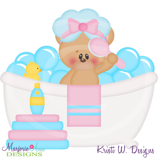 Squeaky Clean-Bear Cutting Files-Includes Clipart - Click Image to Close